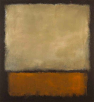 art oil painting reproduction of  Mark Rothko Nr. 7 Dark Brown Grey Orange 1963 museum quality handmade