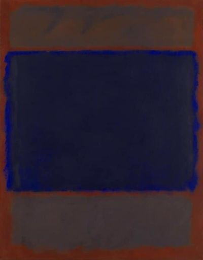 art oil painting reproduction of  Mark Rothko Untitled - Umber Blue Umber Brown - 1962 museum quality handmade