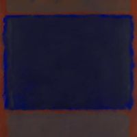 Mark Rothko Untitled - Umber Blue Umber Brown - 1962 Hand Painted Reproduction