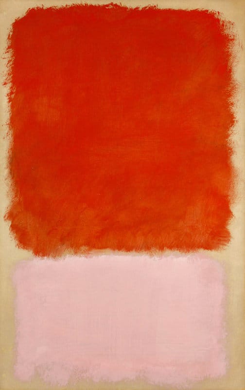 Mark Rothko Untitled 1968 - Eggshell Orange Pink museum quality