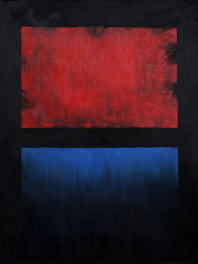 art oil painting reproduction of  Mark Rothko Untitled Red Blue Over Black 1956 museum quality handmade