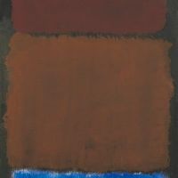 Mark Rothko Wine Rust Blue On Black 1968