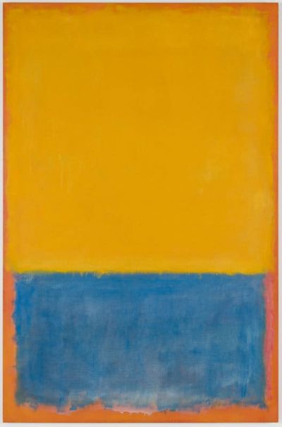 art oil painting reproduction of  Mark Rothko Yellow And Blue Yellow Blue On Orange 1955 museum quality handmade