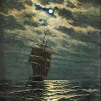 Martin Aagaard Ship In The Moonlight