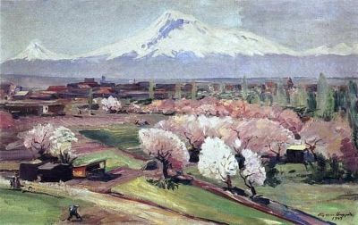 art oil painting reproduction of  Martiros Sarian Ararat At Spring 1945 museum quality handmade