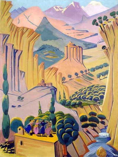 art oil painting reproduction of  Martiros Sarian Armenia 1923 museum quality handmade