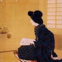 Masuda Gyokujo Woman Reading Hand Painted Reproduction