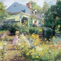 Matilda Browne In Voorhees Garden 1914
