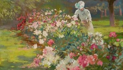 art oil painting reproduction of  Matilda Browne Peonies Ca.1907 museum quality handmade