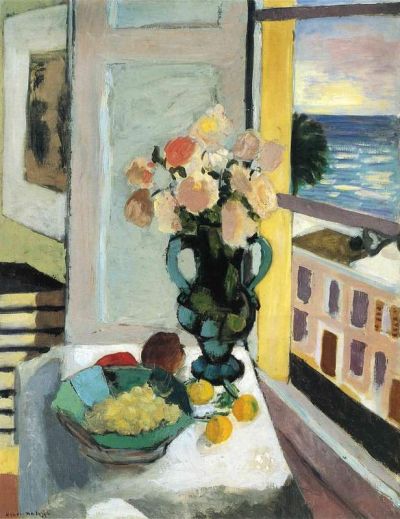 art oil painting reproduction of  Matisse Flowers In Front Of A Window 1922 museum quality handmade
