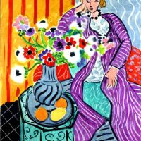 Matisse Robe Violette Et Anemones