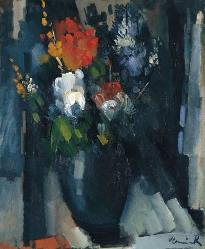 art oil painting reproduction of  Maurice De Vlaminck Bunch Of Flowers C. 1909 museum quality handmade