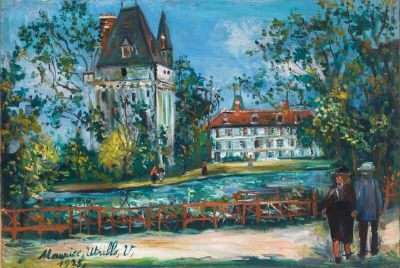 art oil painting reproduction of  Maurice Utrillo Chateau De Saintines Oise 1925 museum quality handmade
