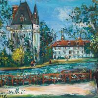 Maurice Utrillo Chateau De Saintines Oise 1925 Hand Painted Reproduction