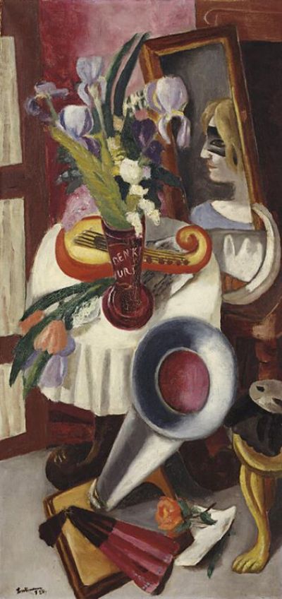art oil painting reproduction of  Max Beckmann Stilleben Mit Grammophon Und Schwertlilien 1924 museum quality handmade