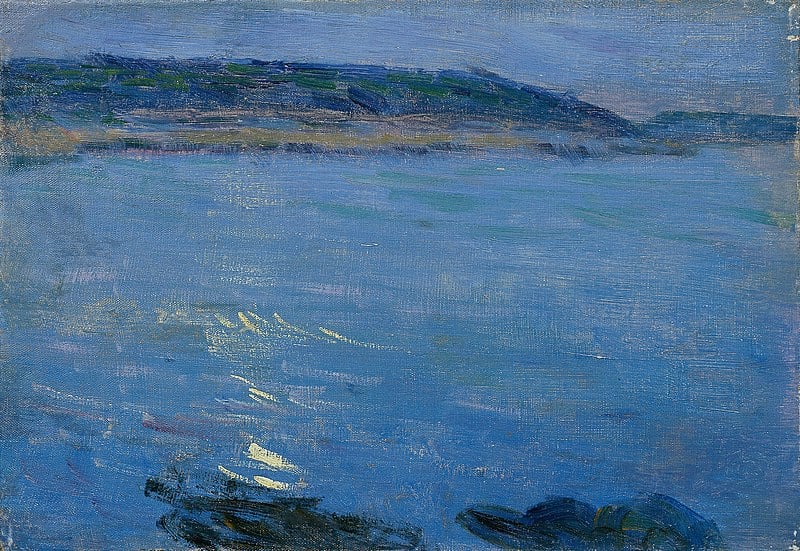 Max Kurzweil Blue Sea Landscape In The Moonlight C. 1900 museum quality