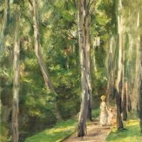 Max Liebermann Alley Of Birches In The Wannsee Garden To The West Hand Painted Reproduction