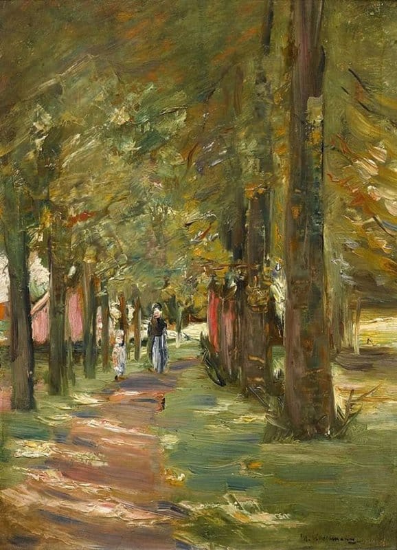 Max Liebermann Avenue With Female Figure With Child 1896 museum quality