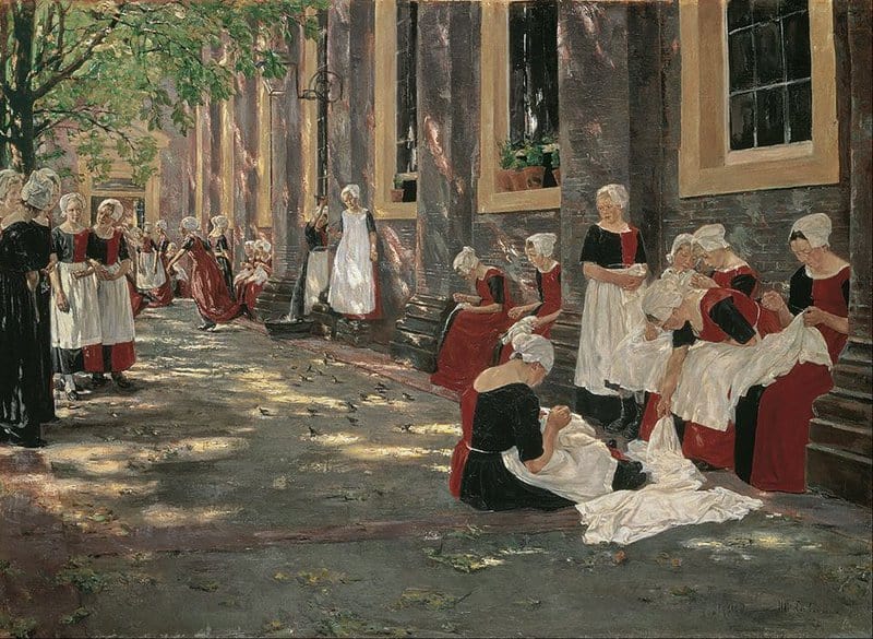 Max Liebermann The Courtyard Of The Orphanage In Amsterdam museum quality