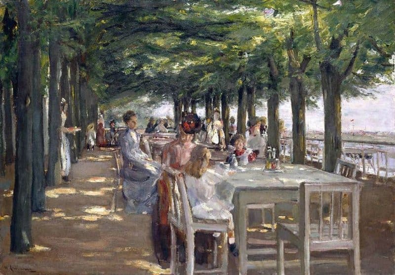 Max Liebermann The Terrace At Jacob Restaurant In Nienstedten On The Elbe 1902 museum quality