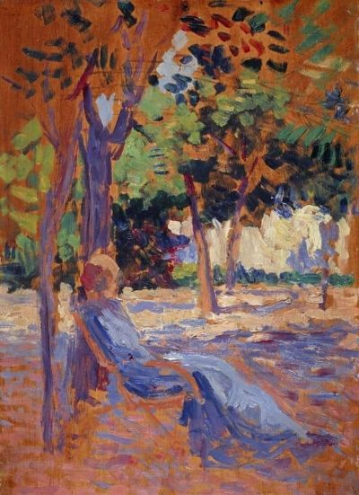 art oil painting reproduction of  Maximilien Luce Lucie Cousturier In Her Garden museum quality handmade