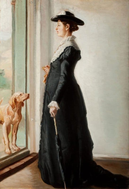 Michael Ancher Anna Ancher Standing In The Doorway museum quality