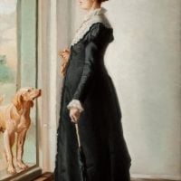 Michael Ancher Anna Ancher Standing In The Doorway Hand Painted Reproduction