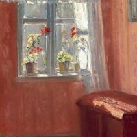Michael Ancher The Red Living Room 1914
