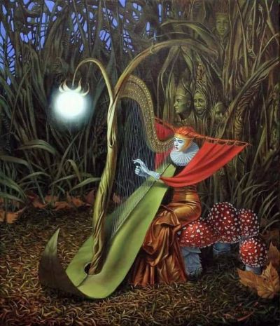 art oil painting reproduction of  Michael Cheval Forest Spirit museum quality handmade