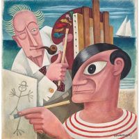 Miguel Covarrubias Chandler Christy Vs. Pablo Picasso Hand Painted Reproduction