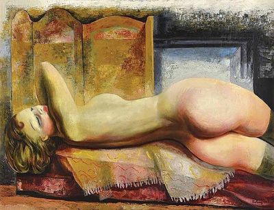 art oil painting reproduction of  Moise Kisling Nu Allonge 1925 museum quality handmade