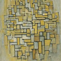 Mondrian Composition In Brown And Grey