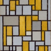 Mondrian Composition With Grid 1