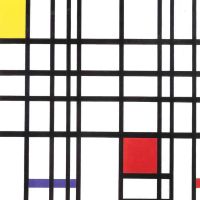 Mondrian Composition With Red Yellow And Blue