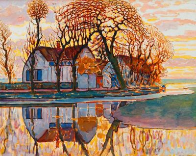 art oil painting reproduction of  Mondrian Farm Near Duivendrecht museum quality handmade