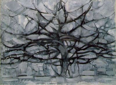 art oil painting reproduction of  Mondrian Grey Tree 78 5 107 5 museum quality handmade