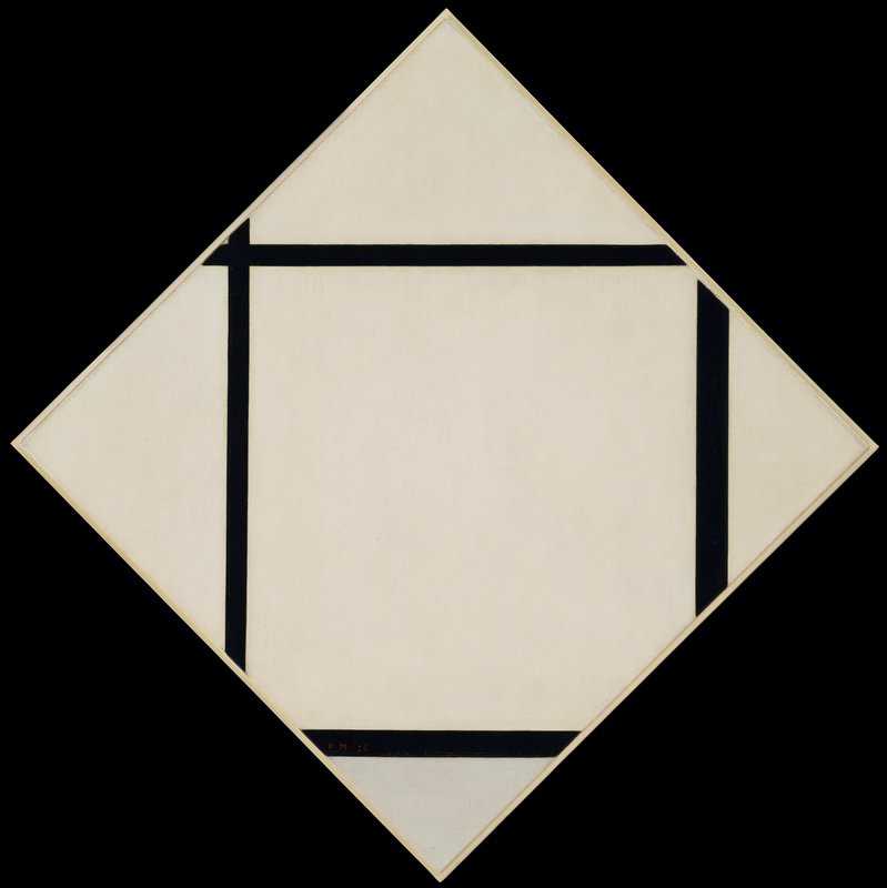 Mondrian Tableau I- Lozenge With Four Lines And Gray museum quality