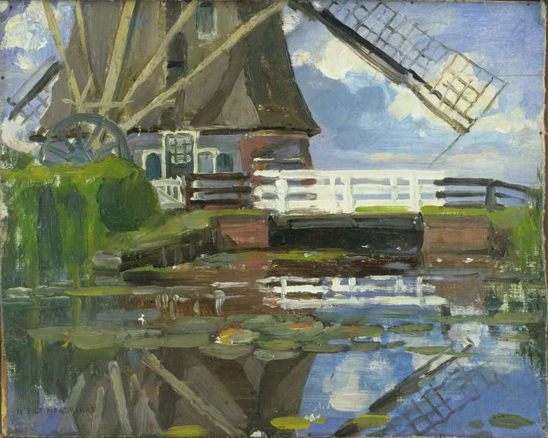 Mondrian Truncated View Of The Broekzijder Mill On The Gein Wings Facing West museum quality