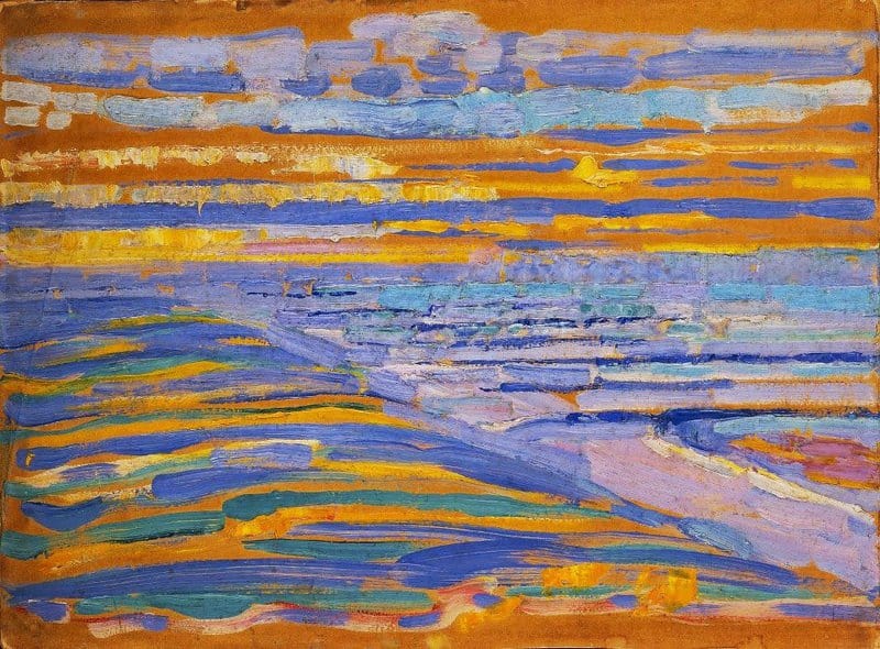 Mondrian View From The Dunes With Beach And Piers Domburg museum quality