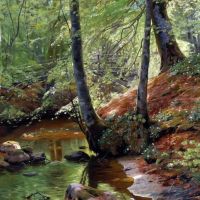 Monsted Peder A Forest Stream 1895