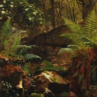 Monsted Peder A Lush Forest Floor With A Spring 1881