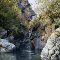 Monsted Peder A Mountain Gorge Meran South Tyrol 1913