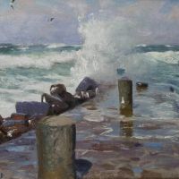 Monsted Peder A Pier In Vang On Bornholm Island Denmark 1921