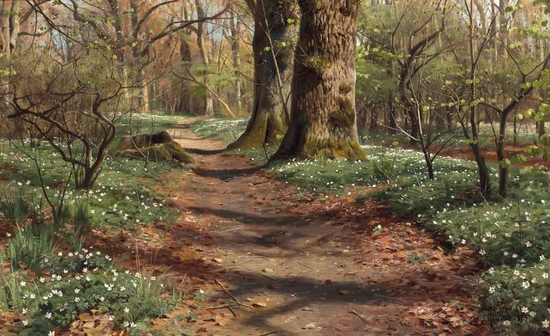 Monsted Peder A Spring Day In Charlottenlund Forest 1915 museum quality