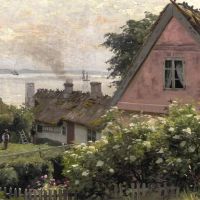 Monsted Peder A Summer Day At Alsgarde 1906