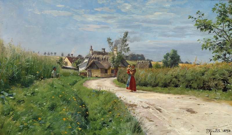 Monsted Peder A Summer Day In The Countryside 1898 museum quality