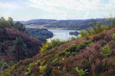 art oil painting reproduction of  Monsted Peder A Summer S Day 1924 museum quality handmade