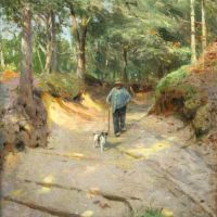 Monsted Peder A Summer Walk At Himmelbjerget 1937