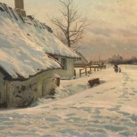 Monsted Peder A Sunny Winter Day In Stenlose Denmark 1920