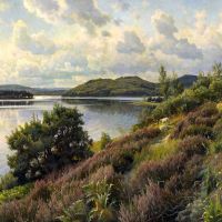 Monsted Peder A View Of Borreso From Himmelbjerget Denmark 1912